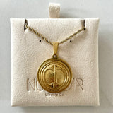 CD Medallion Pendant Necklace- GOLD
