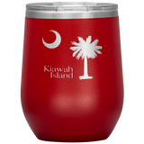 Kiawah Island Palm Tree Wine Tumbler