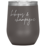 Bikinis & Champagne Wine Tumbler