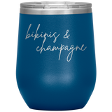 Bikinis & Champagne Wine Tumbler