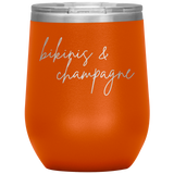 Bikinis & Champagne Wine Tumbler