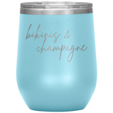 Bikinis & Champagne Wine Tumbler