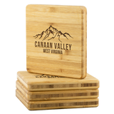 Canaan Valley West Virginia Bamboo Coaster Set