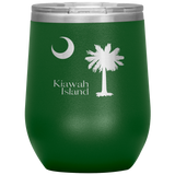 Kiawah Island Palm Tree Wine Tumbler
