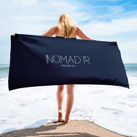 "NOMAD'R- NAVY/WHITE" Towel
