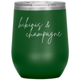 Bikinis & Champagne Wine Tumbler