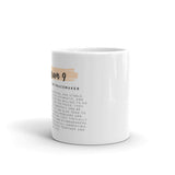 Enneagram 9 White glossy mug
