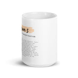 Enneagram 5 White glossy mug