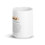 Enneagram 8 White glossy mug