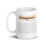 Enneagram 6 White glossy mug