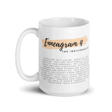 Enneagram 4 White glossy mug