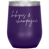 Bikinis & Champagne Wine Tumbler