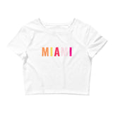 "Miami- YELLOW" Women’s Crop Tee