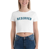 "Reserved- NAVY" Women’s Crop Tee