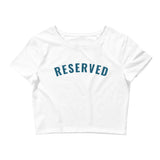 "Reserved- NAVY" Women’s Crop Tee