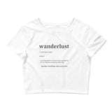 "Wanderlust Definition" Women’s Crop Tee