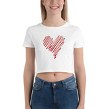 "scribble Heart" Women’s Crop Tee