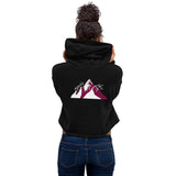 "Mountain- BURGUNDY" Crop Hoodie