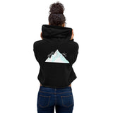 "Mountain- AQUA" Crop Hoodie