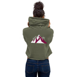 "Mountain- BURGUNDY" Crop Hoodie