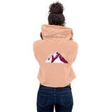 "Mountain- BURGUNDY" Crop Hoodie