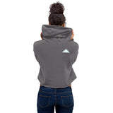 "Apres Ski- AQUA" Crop Hoodie