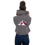 "Mountain- BURGUNDY" Crop Hoodie