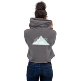 "Mountain- AQUA" Crop Hoodie