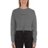 "VITAMIN SKI- NAVY" Crop Sweatshirt