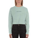 "Cozy at Home- NAVY" Crop Sweatshirt