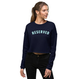 "Reserved- AQUA" Crop Sweatshirt