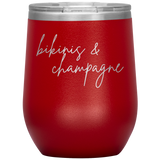 Bikinis & Champagne Wine Tumbler