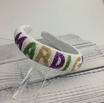 Mardi Gras Beaded Headband