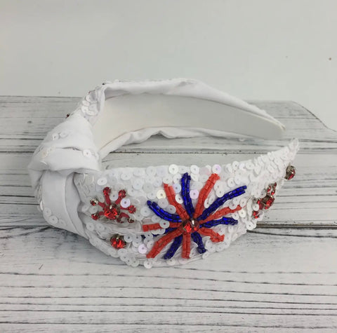 Fireworks Beaded Headband