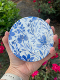 Blue Floral Coasters- Set of 4
