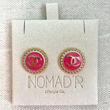 CC Small Classic Studs- HOT PINK