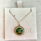 CC Classic Pendant Necklace-GREEN