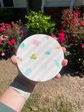 Beach Life Stripe Ceramic Resin Coasters- Set of 4