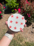 Starfish Stripe Ceramic Resin Coasters- Set of 4