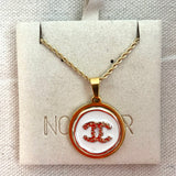 CC Logo Necklace- WHITE