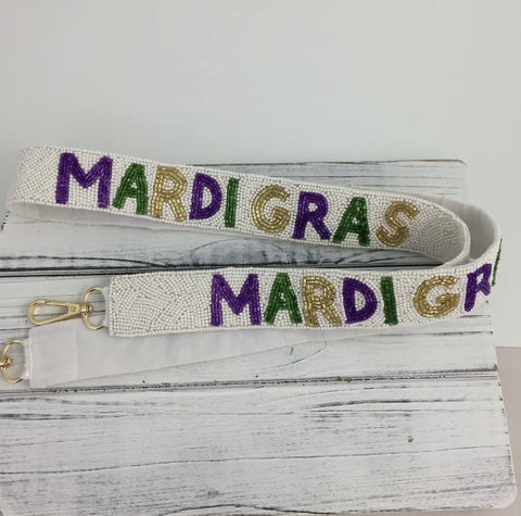 Mardi Gras Beaded Purse Strap