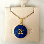 CC Large Textured Necklace- BLUE