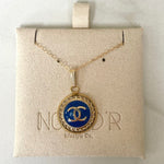 CC Small Classic Pendant Necklace- NAVY