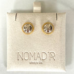 CC Mini Dome Stud Earrings- GOLD