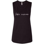 "Lake Norman- PINK" Ladies' Flowy Muscle Tank