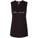 "Lake Norman- PINK" Ladies' Flowy Muscle Tank