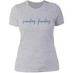 "Big Sunday Funday- NAVY" Ladies' Boyfriend T-Shirt