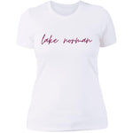"Lake Norman- BURGUNDY" Ladies' Boyfriend T-Shirt