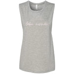 "Lake Norman- PINK" Ladies' Flowy Muscle Tank