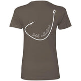 "Big Hook- White" Ladies' Boyfriend T-Shirt